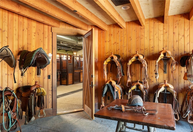 view of horse barn