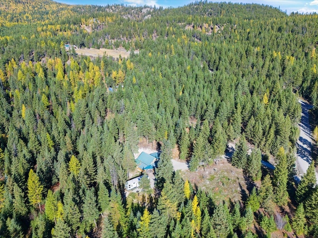 1424 Bierney Creek Rd, Lakeside, MT 59922 - aerial overview of property's location featuring a heavily wooded area