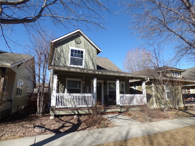 view of front of property with covered porch