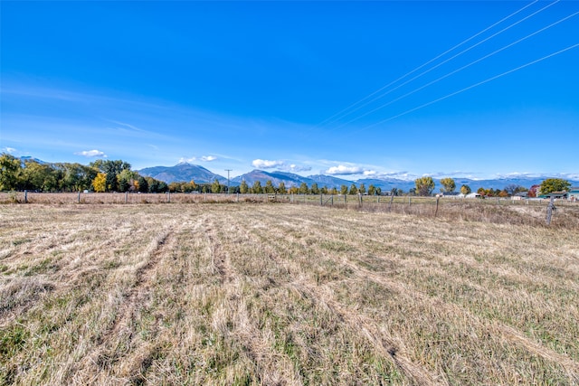 view of mountain feature featuring a rural view