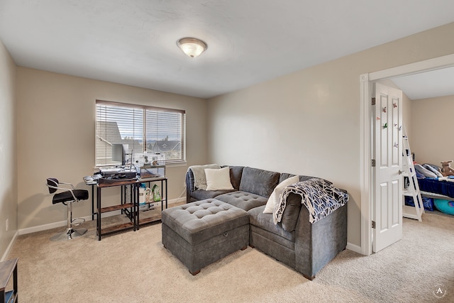 view of carpeted living room