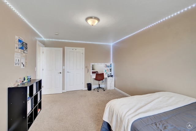 bedroom featuring carpet floors