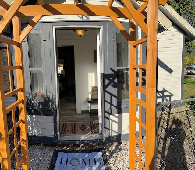 view of doorway to property