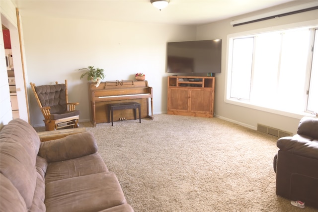 view of carpeted living room