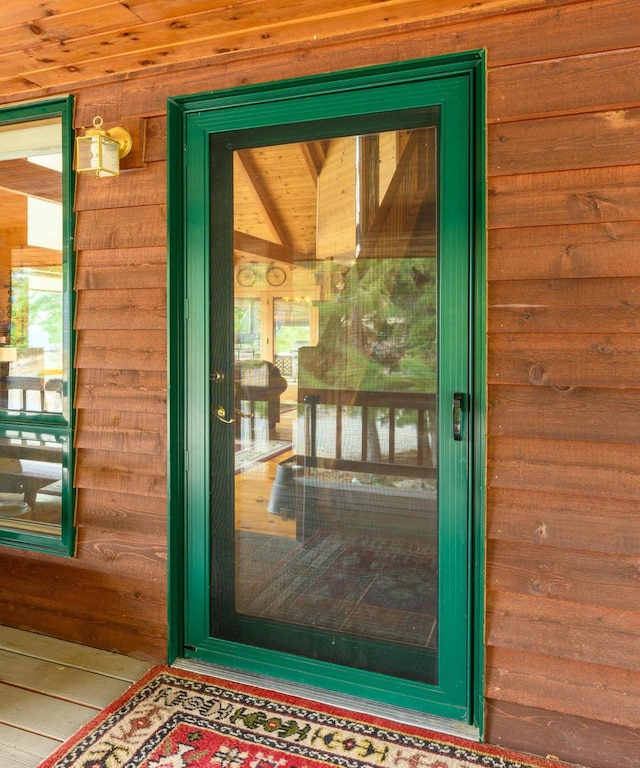 view of doorway to property