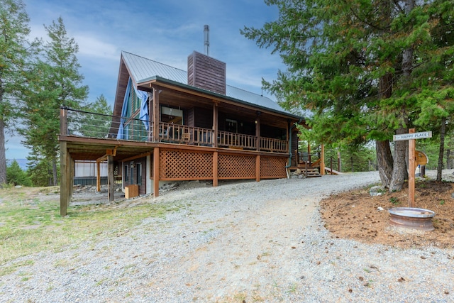 view of rear view of property