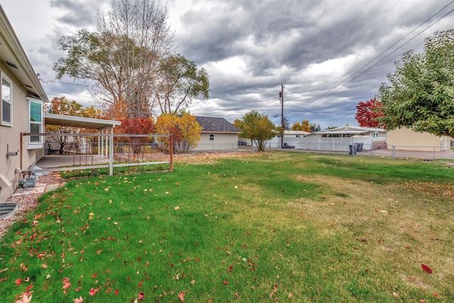 view of yard with a patio