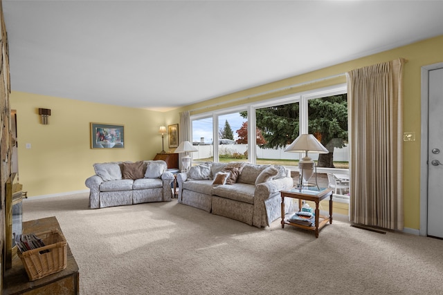 view of carpeted living room