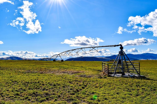 property view of mountains featuring a rural view