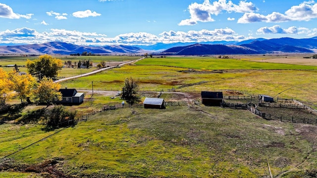 mountain view featuring a rural view