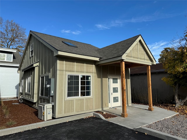 view of front of home with a patio area