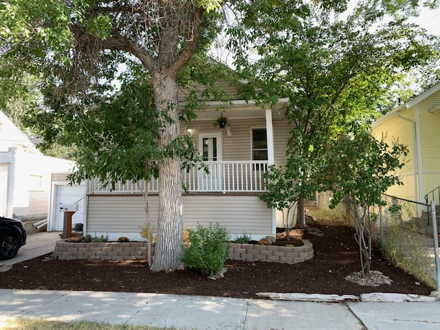 view of front of home featuring a porch