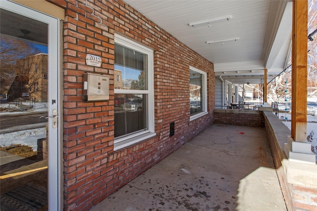 exterior space featuring covered porch