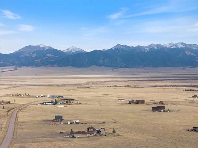 property view of mountains with a rural view