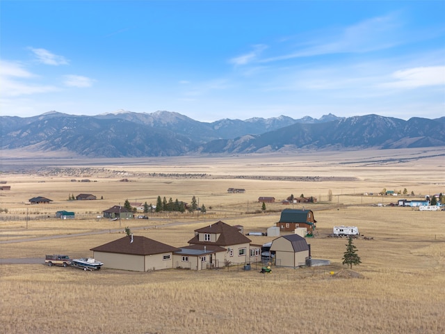 mountain view with a rural view