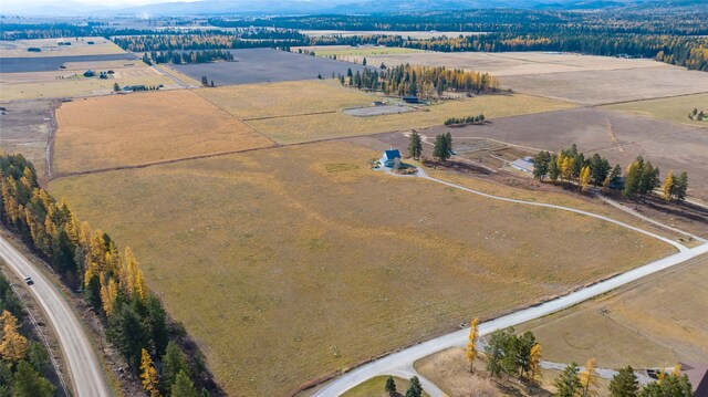 bird's eye view featuring a rural view