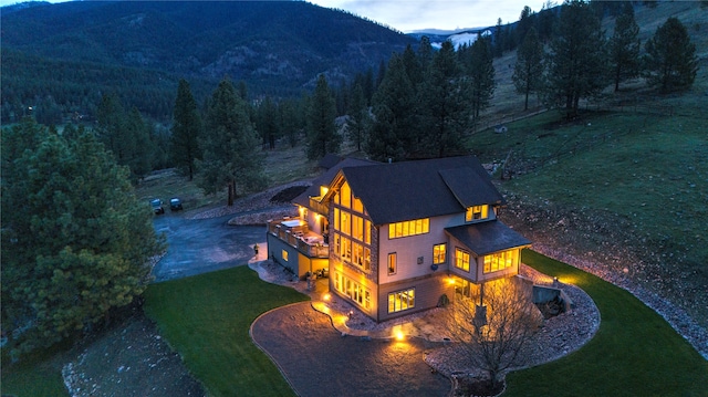 exterior space with a mountain view