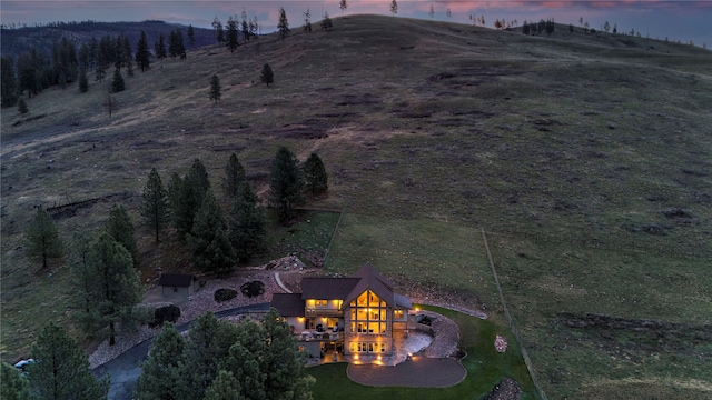 property view of mountains with a rural view