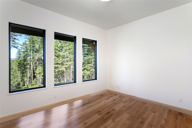 spare room featuring hardwood / wood-style flooring