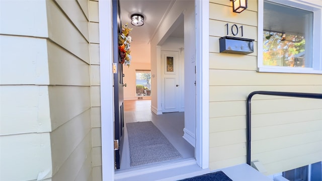 view of doorway to property