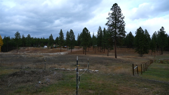 view of yard featuring a rural view