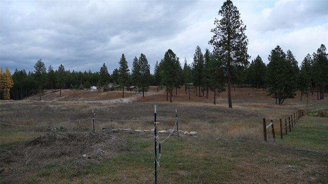 view of yard featuring a rural view