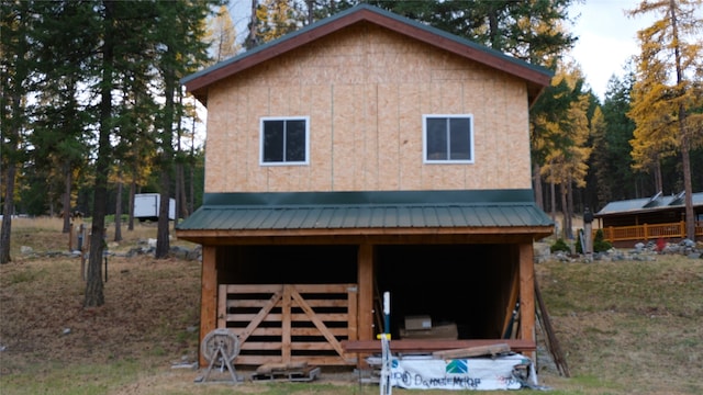 exterior space with an outdoor structure