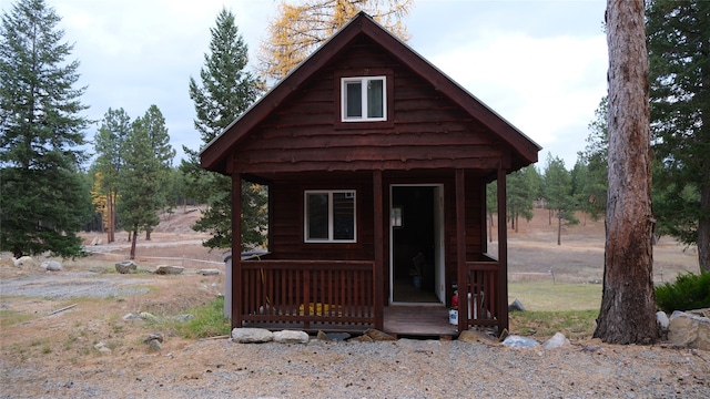 exterior space featuring covered porch