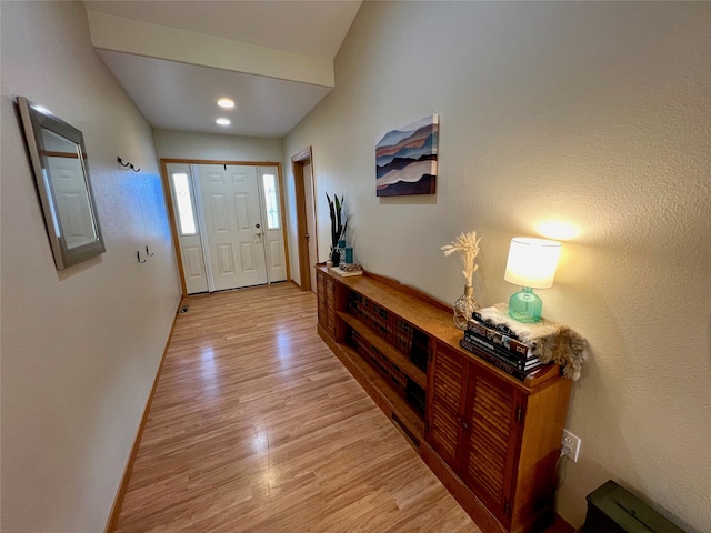 entryway featuring light wood-type flooring