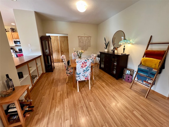 interior space featuring light wood-type flooring