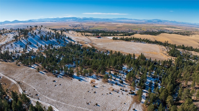 aerial view featuring a mountain view