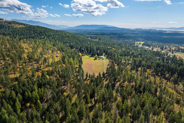 aerial view featuring a mountain view