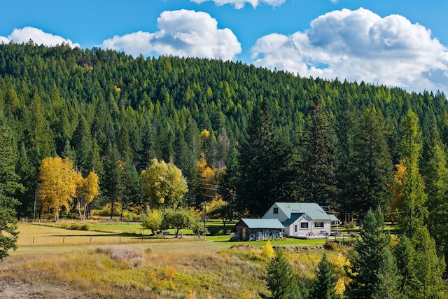 property view of mountains with a rural view