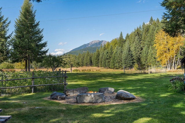 exterior space with a mountain view