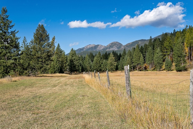 property view of mountains with a rural view