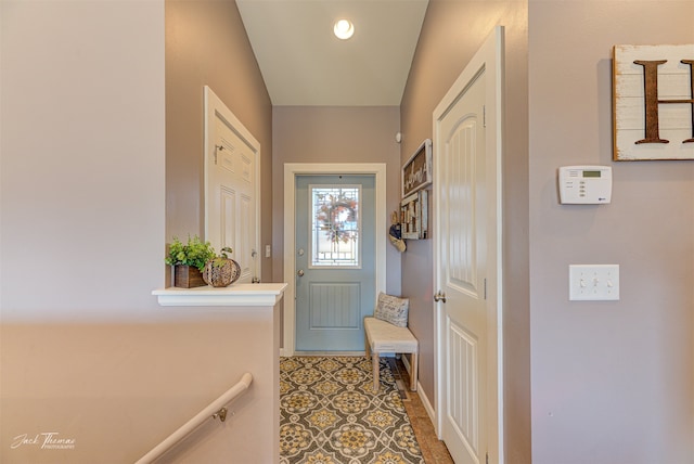 entryway featuring tile patterned flooring