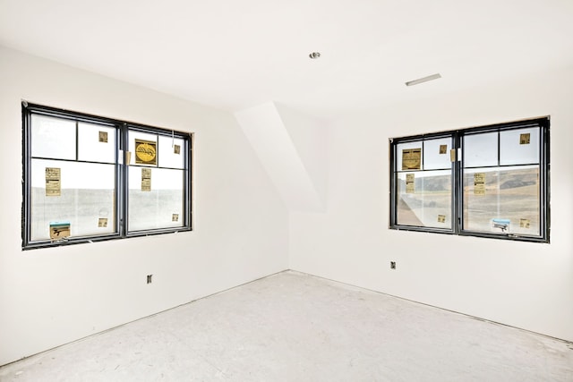 spare room with a wealth of natural light