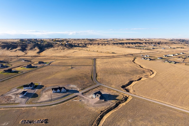 bird's eye view with a rural view