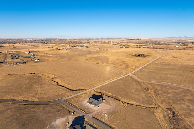 drone / aerial view with a rural view