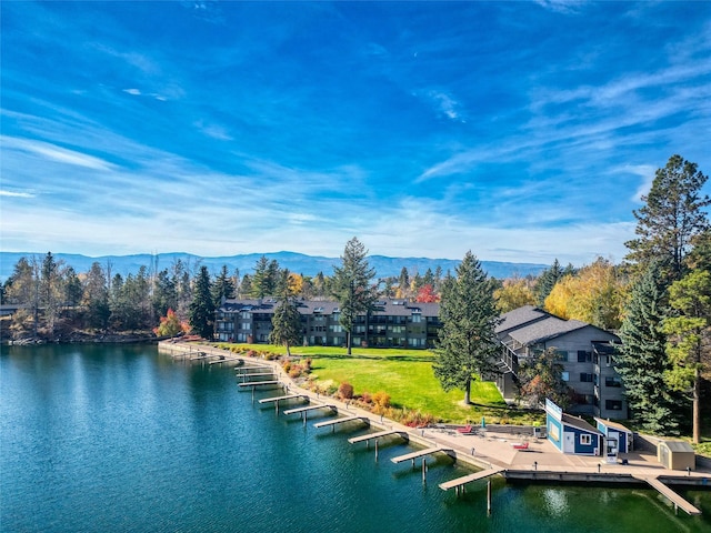 180 Vista Ln Unit 137, Bigfork, MT 59911 - aerial view of a water and mountain view