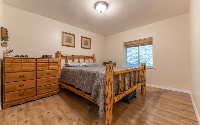 bedroom featuring light hardwood / wood-style flooring