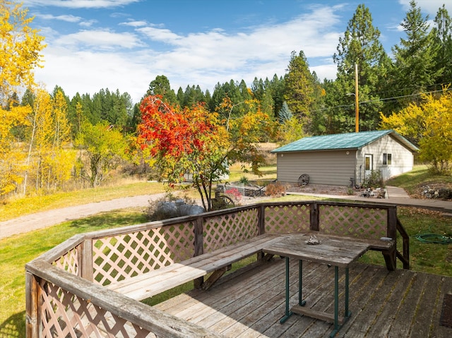 view of wooden deck