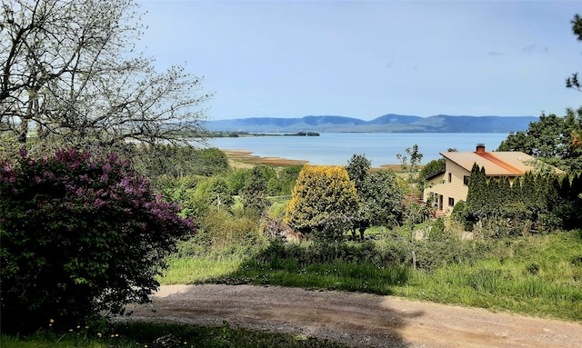 property view of water with a mountain view