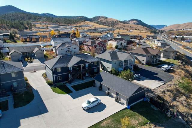 aerial view featuring a mountain view