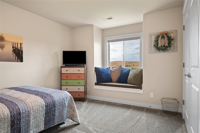 view of carpeted bedroom