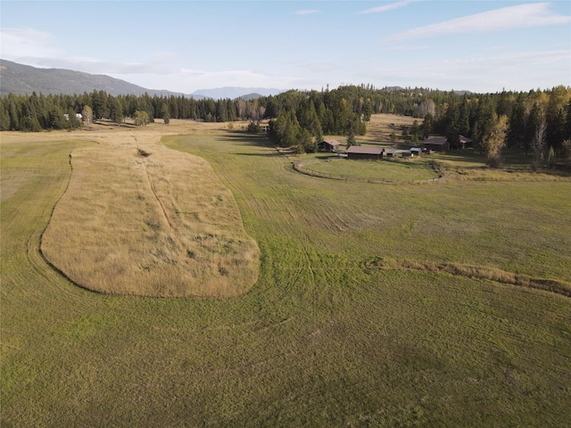 NHN Lupfer Meadows Rd, Whitefish, MT 59937 - aerial overview of property's location featuring rural landscape and a mountainous background