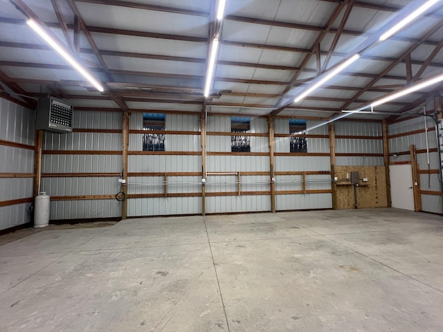 9330 US Highway 2 W, Marion, MT 59925 - garage featuring a heating unit and metal wall