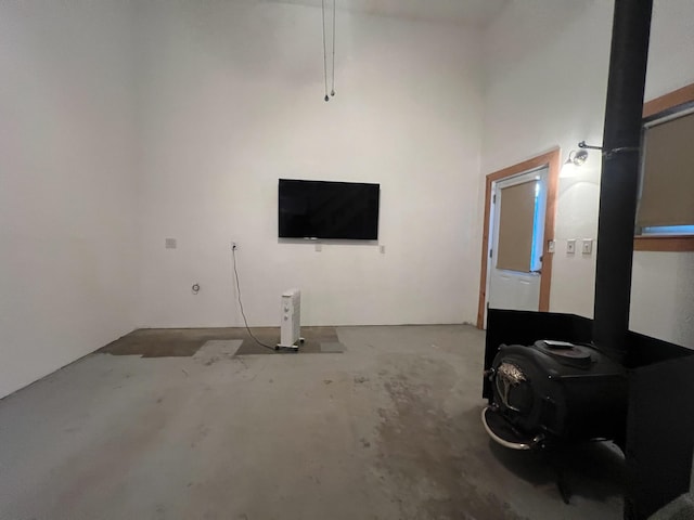 9330 US Highway 2 W, Marion, MT 59925 - unfurnished living room with unfinished concrete floors