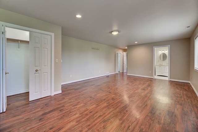 interior space featuring dark hardwood / wood-style flooring