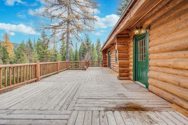 view of wooden terrace